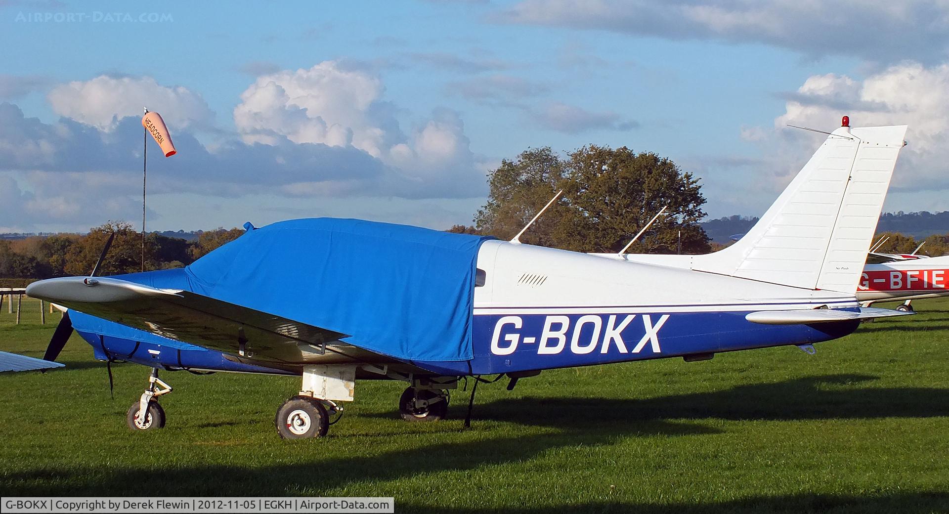 G-BOKX, 1978 Piper PA-28-161 Cherokee Warrior II C/N 28-7816680, EGKH resident.