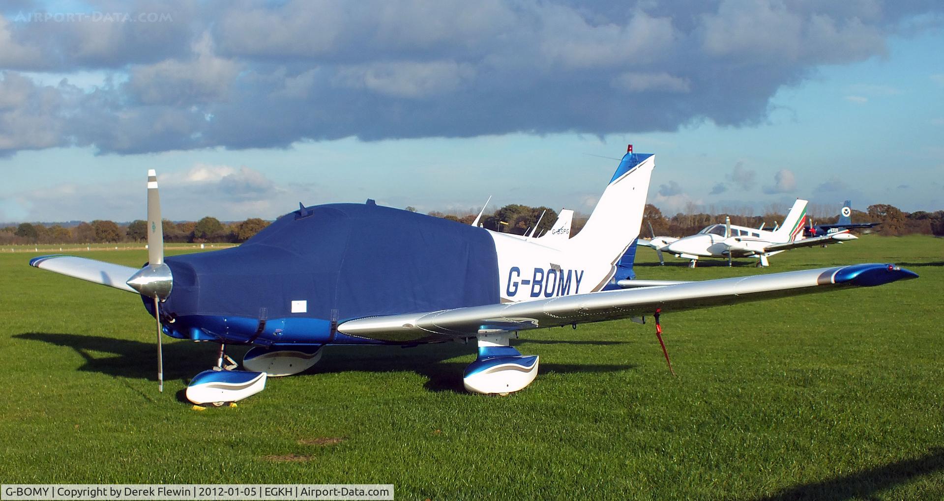 G-BOMY, 1982 Piper PA-28-161 Cherokee Warrior II C/N 28-8216049, EGKH resident.