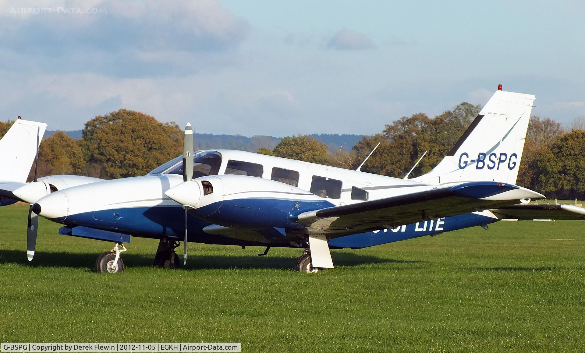 G-BSPG, 1980 Piper PA-34-200T Seneca II C/N 34-8070168, EGKH resident.
