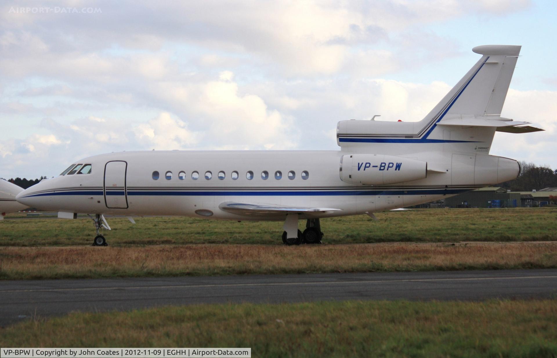 VP-BPW, 2009 Dassault Falcon 900EX-EASy C/N 225, Parked at Jetworks.