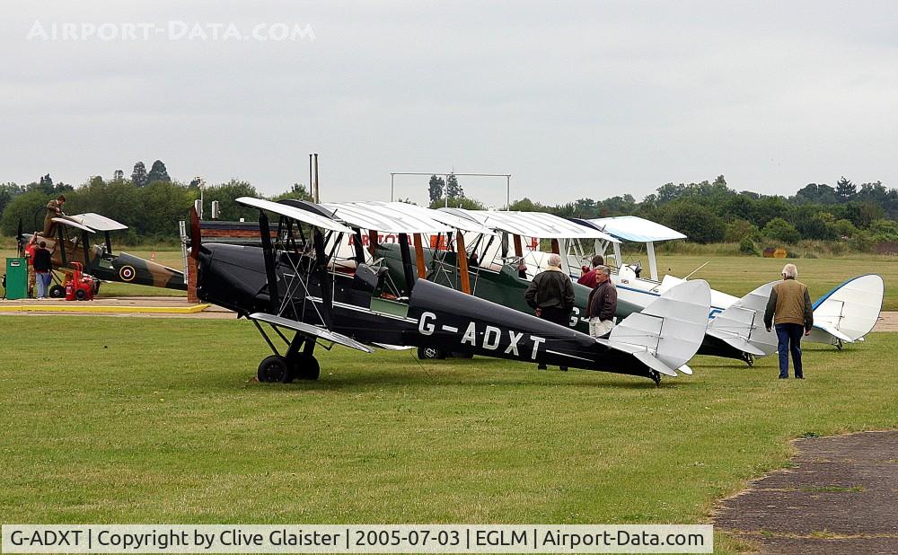 G-ADXT, 1935 De Havilland DH-82A Tiger Moth II C/N 3436, Ex: G-ADXT > BB860 > G-ADXT - Originally owned to, Reid & Sigrist Ltd in December 1935 and currently in private hands since February 2002.