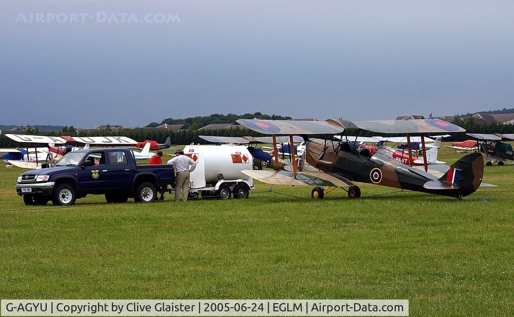 G-AGYU, 1946 De Havilland DH-82A Tiger Moth II C/N 85265, Ex: DE208 > G-AGYU - Originally owned to, Marshall's Flying School Ltd in January 1946 and currently in private hands since December 2009. In the colours of the, Royal Air Force as DE208.