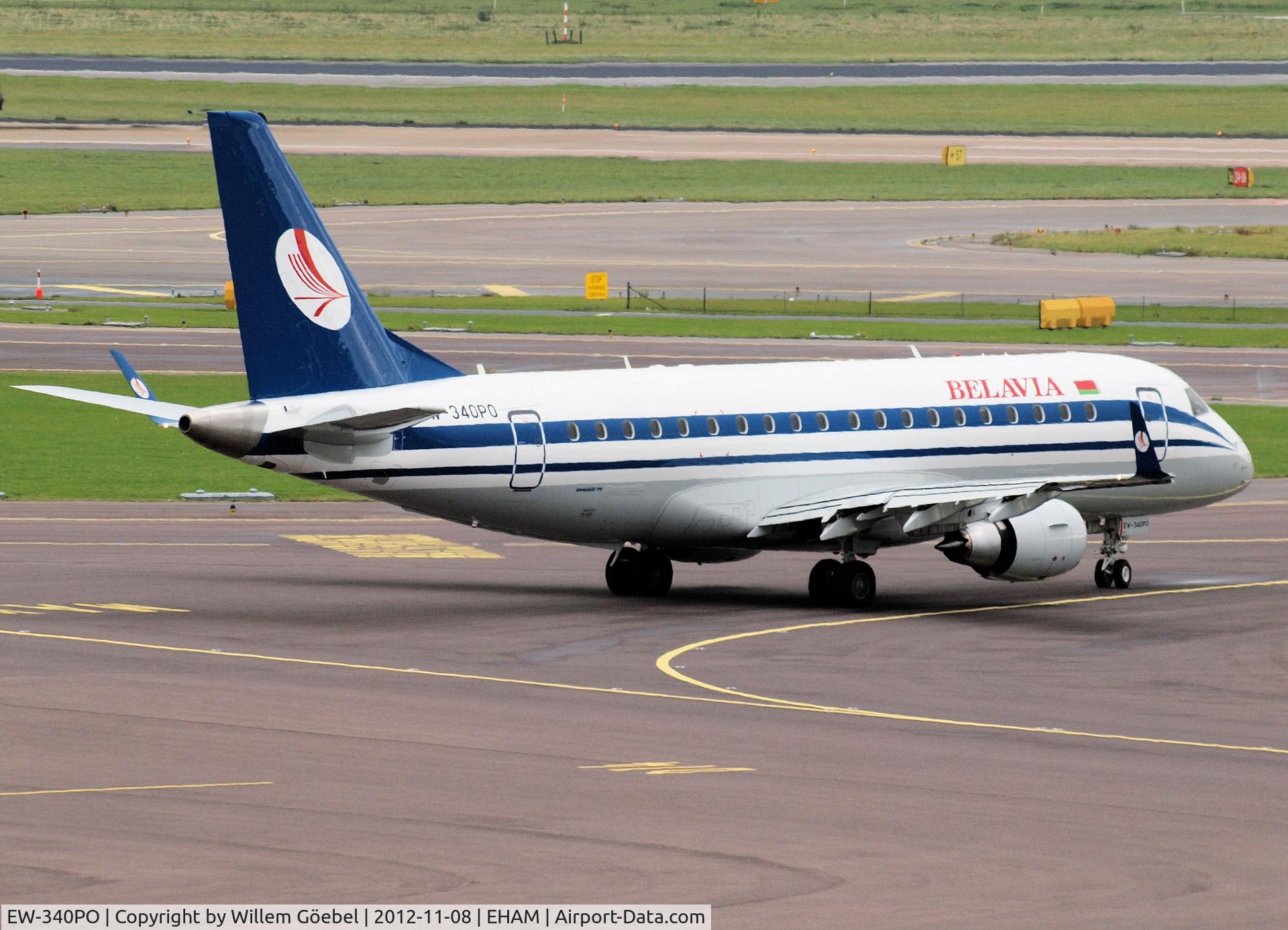 EW-340PO, 2012 Embraer 175LR (ERJ-170-200LR) C/N 17000350, Taxi to runway 24 of Schiphol Airport