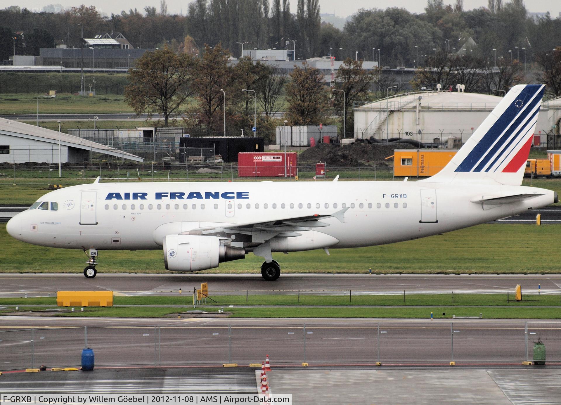 F-GRXB, 2001 Airbus A319-111 C/N 1645, Taxi to runway L18 of Schiphol Airport