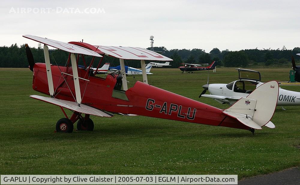 G-APLU, 1941 De Havilland DH-82A Tiger Moth II C/N 85094, Ex: T6825 > G-APLU > F-OBKK > VR-AAY > G-APLU - Originally owned to, Rollason Aircraft & Engines Ltd in April 1958 and currently in private hands since December 1994.