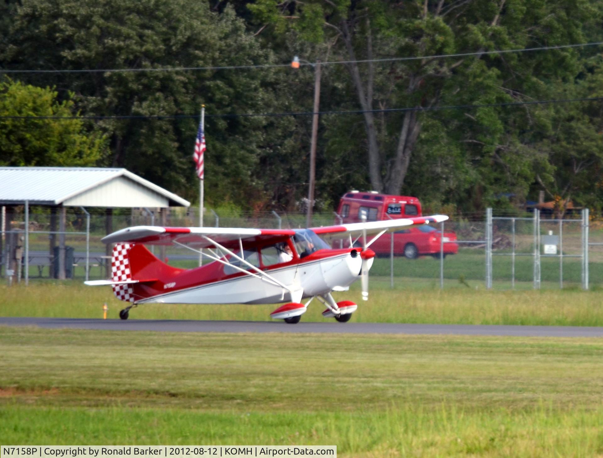 N7158P, 1963 Champion 7GCB C/N 175, Landing OMH