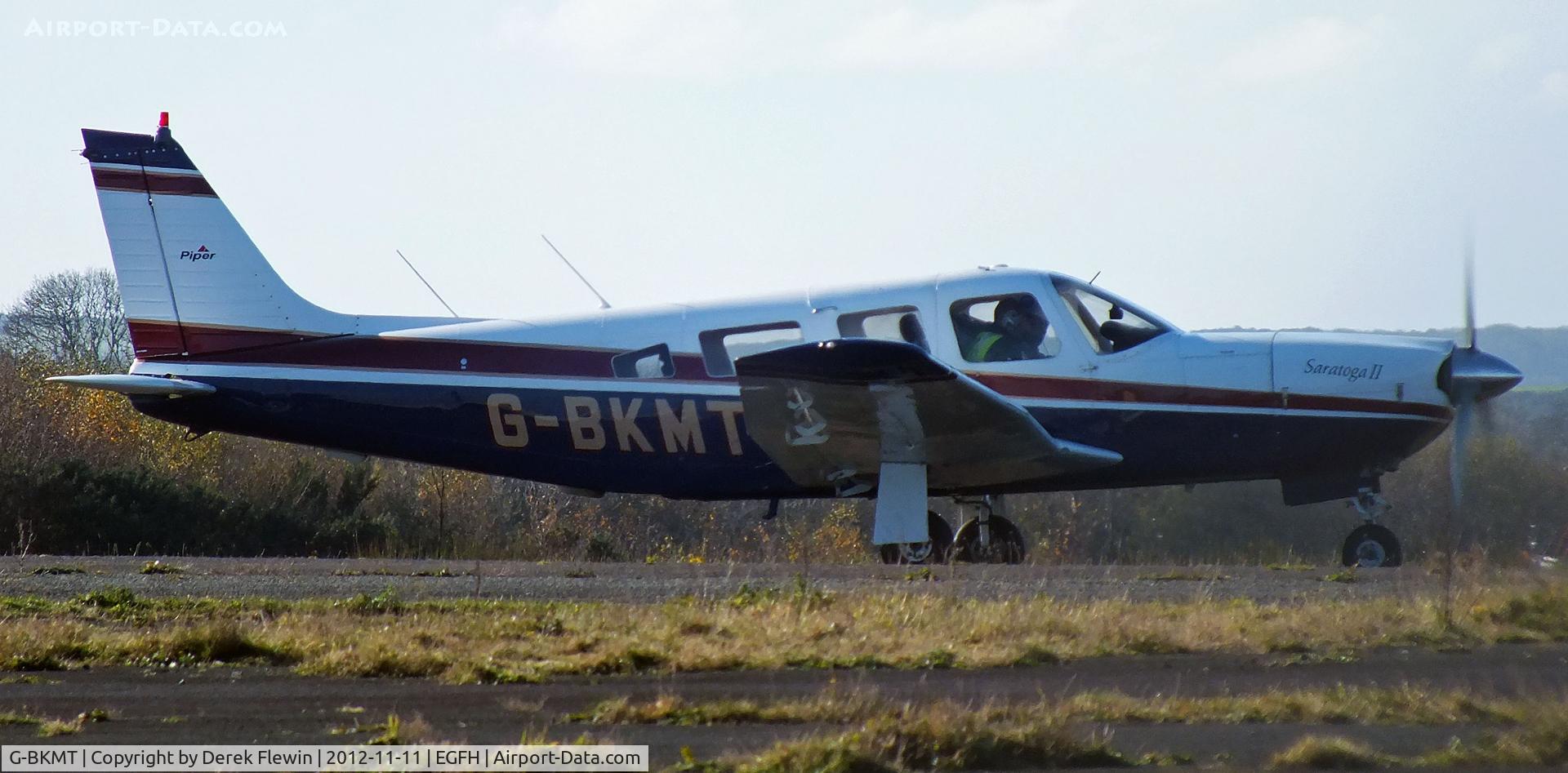 G-BKMT, 1981 Piper PA-32R-301 Saratoga SP C/N 32R-8213013, EGFH resident.