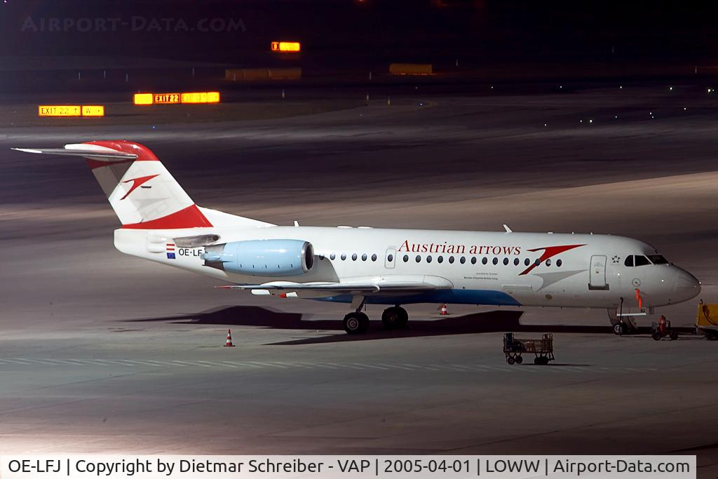 OE-LFJ, 1995 Fokker 70 (F-28-0070) C/N 11532, Austrian Arrows Fokker 70