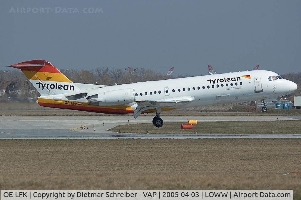 OE-LFK, 1995 Fokker 70 (F-28-0070) C/N 11555, Tyrolean Airways Fokker 70