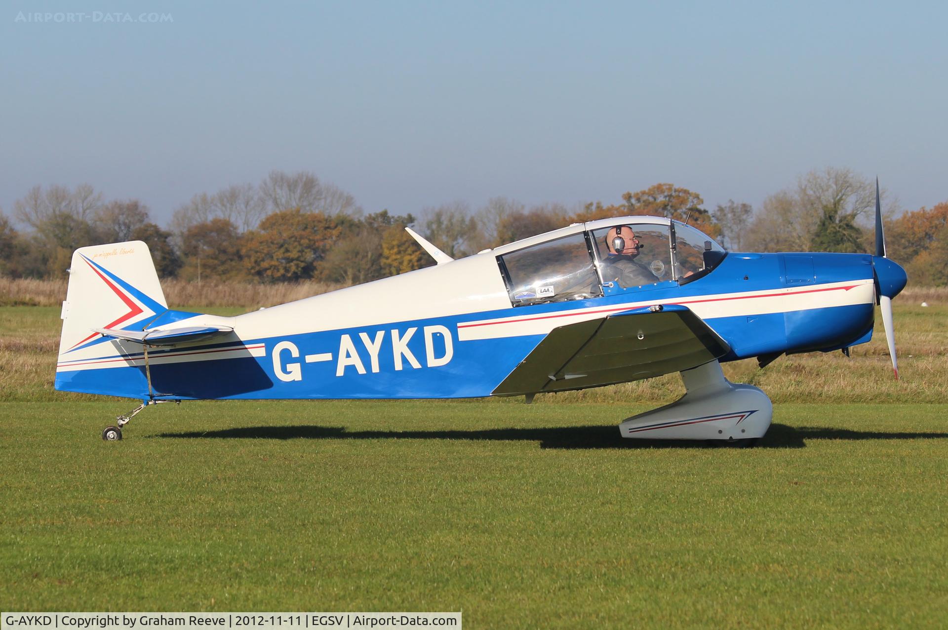 G-AYKD, 1962 Jodel DR-1050 Ambassadeur C/N 351, Just landed.