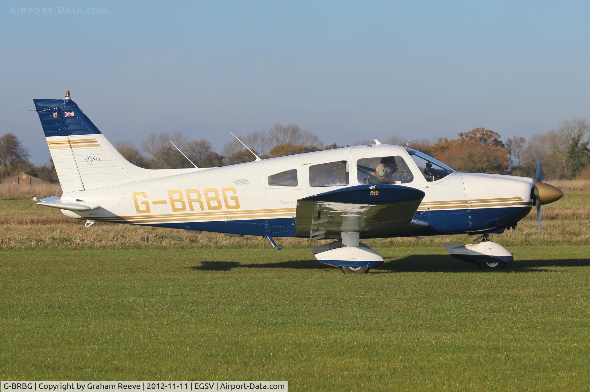 G-BRBG, 1975 Piper PA-28-180 Cherokee Archer C/N 28-7505248, Just arrived.