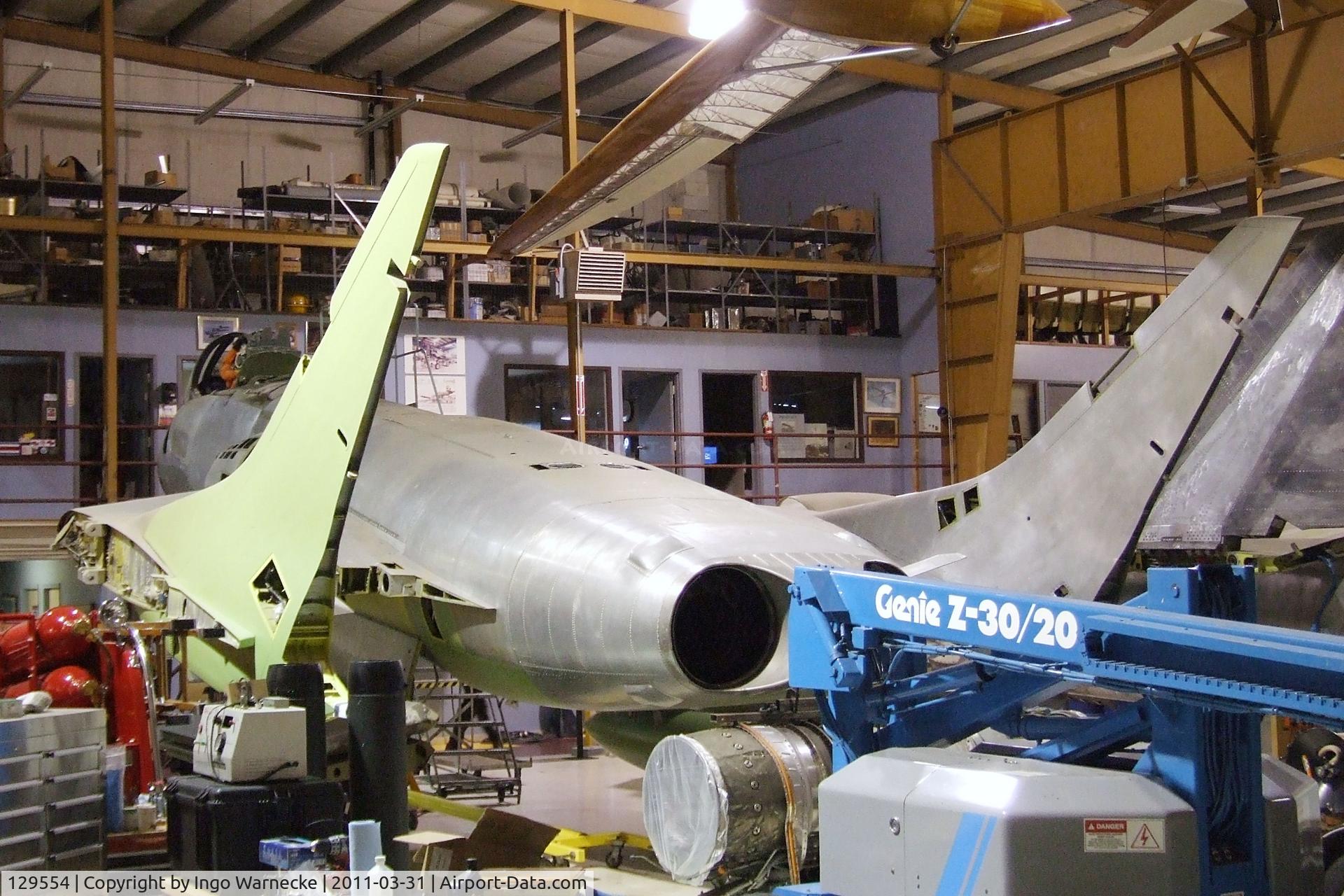 129554, Vought F7U-3 Cutlass C/N 38, Vought F7U-3 Cutlass being restored at the Museum of Flight Restoration Center, Everett WA
