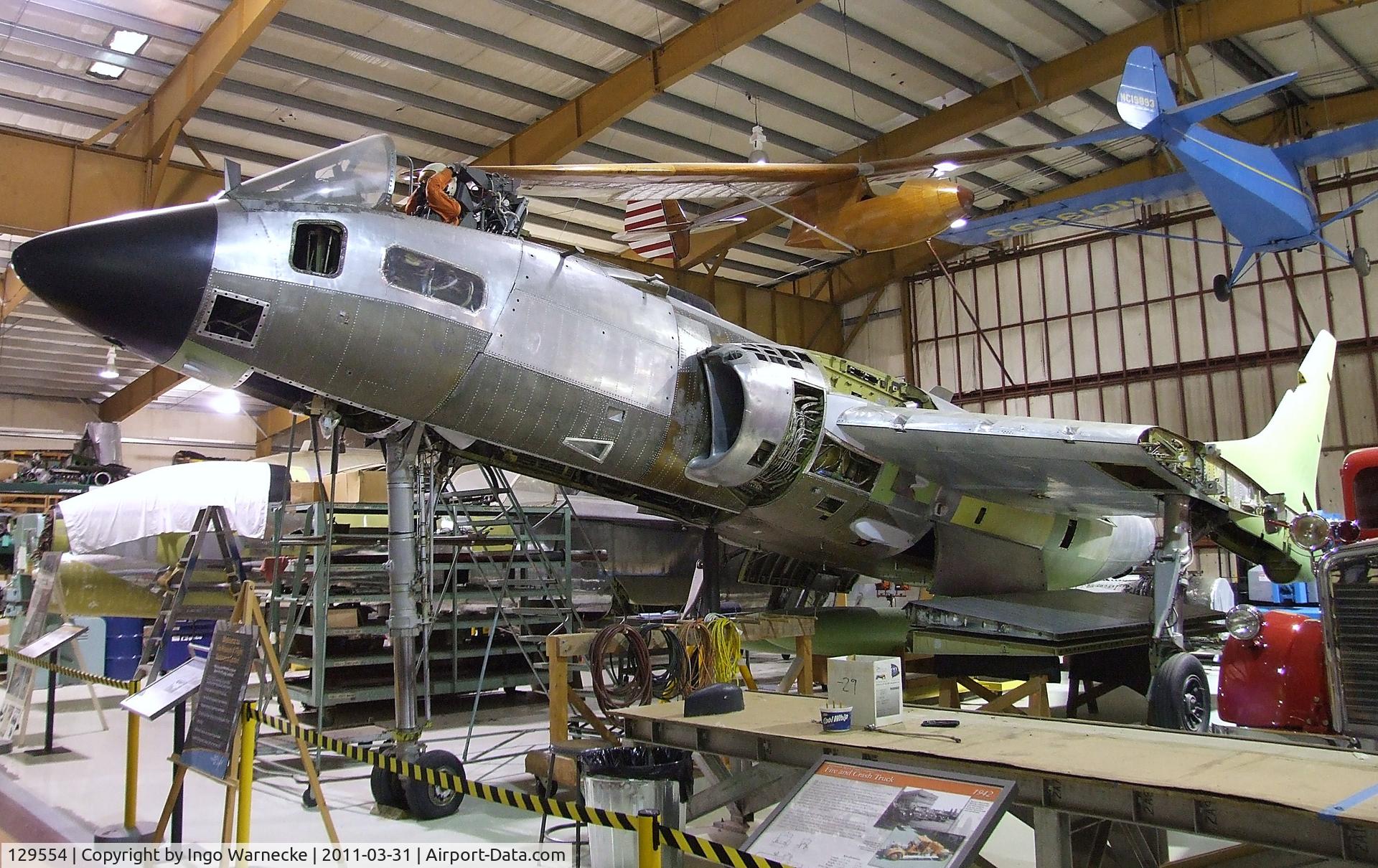 129554, Vought F7U-3 Cutlass C/N 38, Vought F7U-3 Cutlass being restored at the Museum of Flight Restoration Center, Everett WA