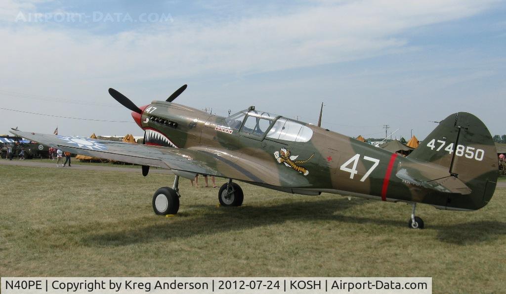 N40PE, 1942 Curtiss P-40E C/N AK905, EAA AirVenture 2012