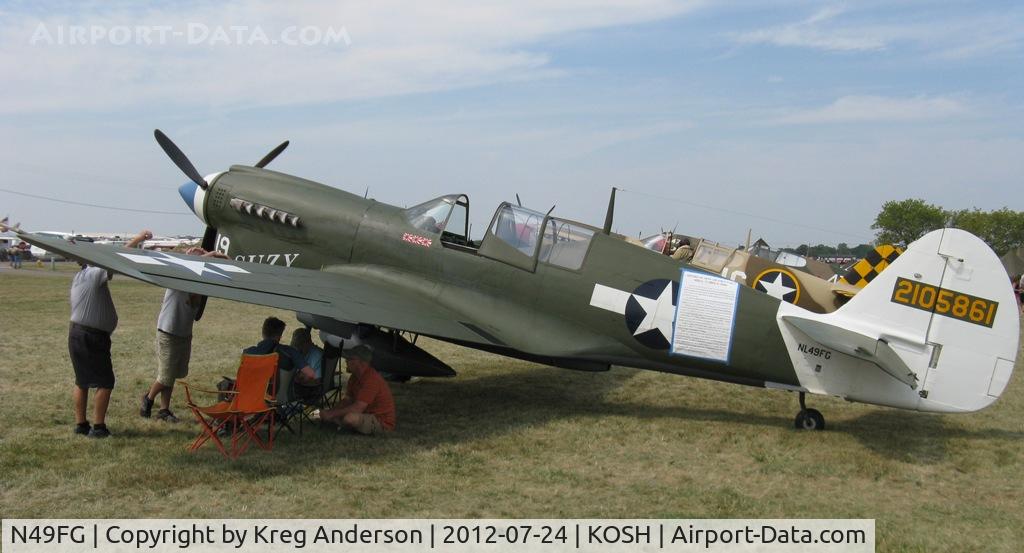 N49FG, 1943 Curtiss P-40N Warhawk C/N 29623, EAA AirVenture 2012