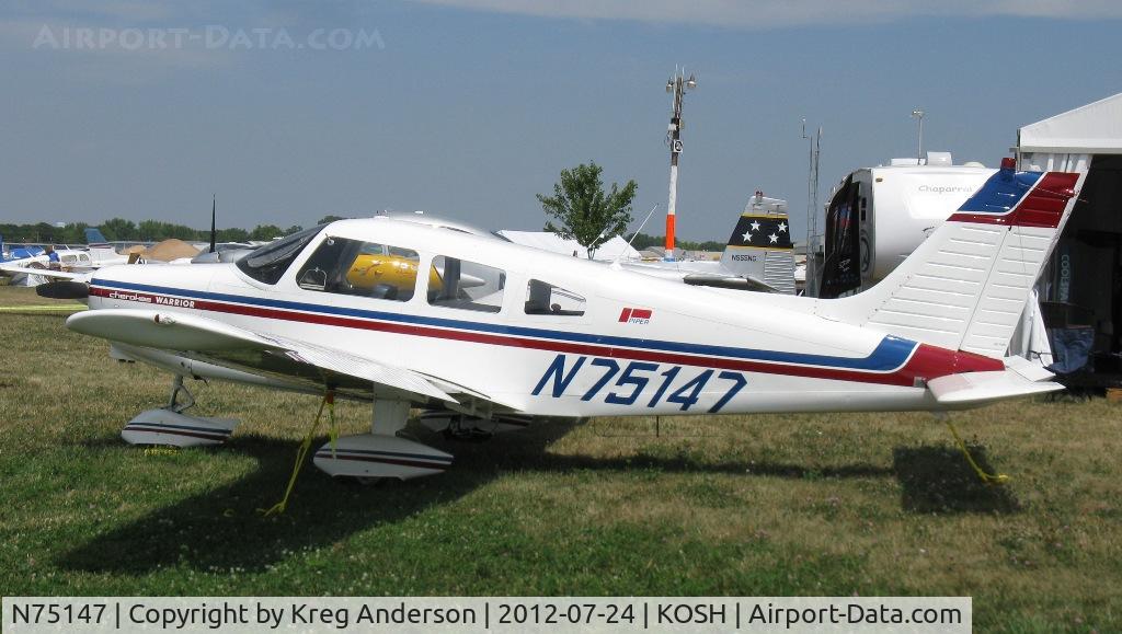 N75147, 1976 Piper PA-28-151 Cherokee Warrior C/N 28-7615258, EAA AirVenture 2012