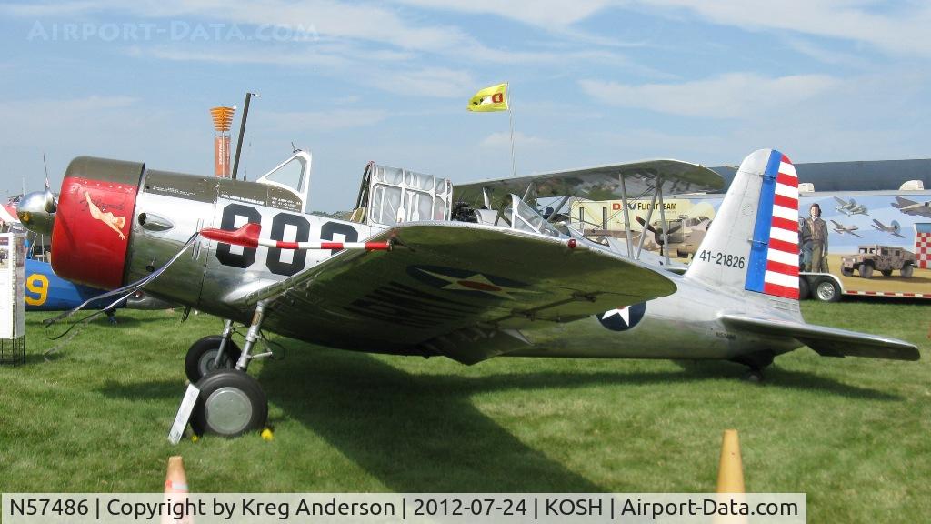 N57486, 1942 Consolidated Vultee BT-13A Valiant C/N 5665, EAA AirVenture 2012