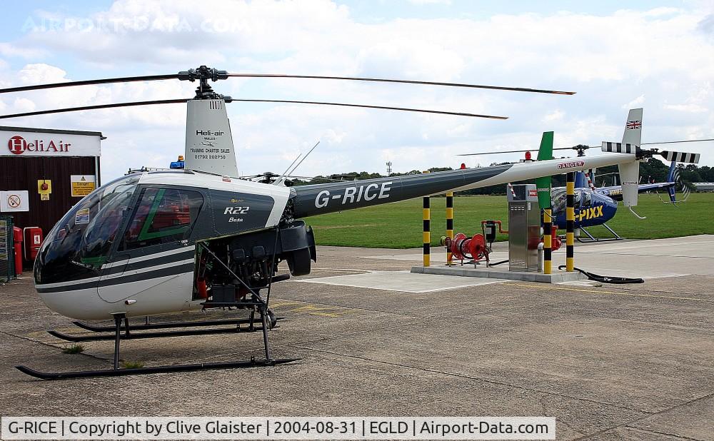 G-RICE, 1995 Robinson R22 Beta C/N 2509, Ex: N93MK > G-RICE > EC-JZF - Originally owned to, Dragonfly Aviation in October 1997 and currently with, Sliverstar Components Ltd since April 2003. To EC-JZF June 2006.