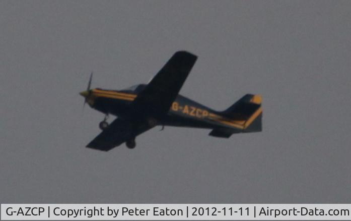 G-AZCP, 1970 Beagle B-121 Pup Series 2 (Pup 150) C/N B121-158, Shot today 14.47 hours, 11th November, 2012 flying over South Wingfield, Derbyshire, England