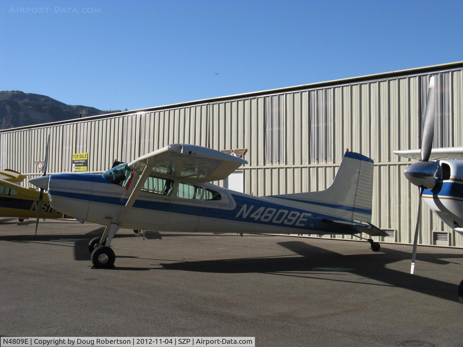 N4809E, 1980 Cessna 180K Skywagon C/N 18053175, 1980 Cessna 180K SKYWAGON, Continental O-470-U 230 Hp, at Aviation Museum of Santa Paula taxiway