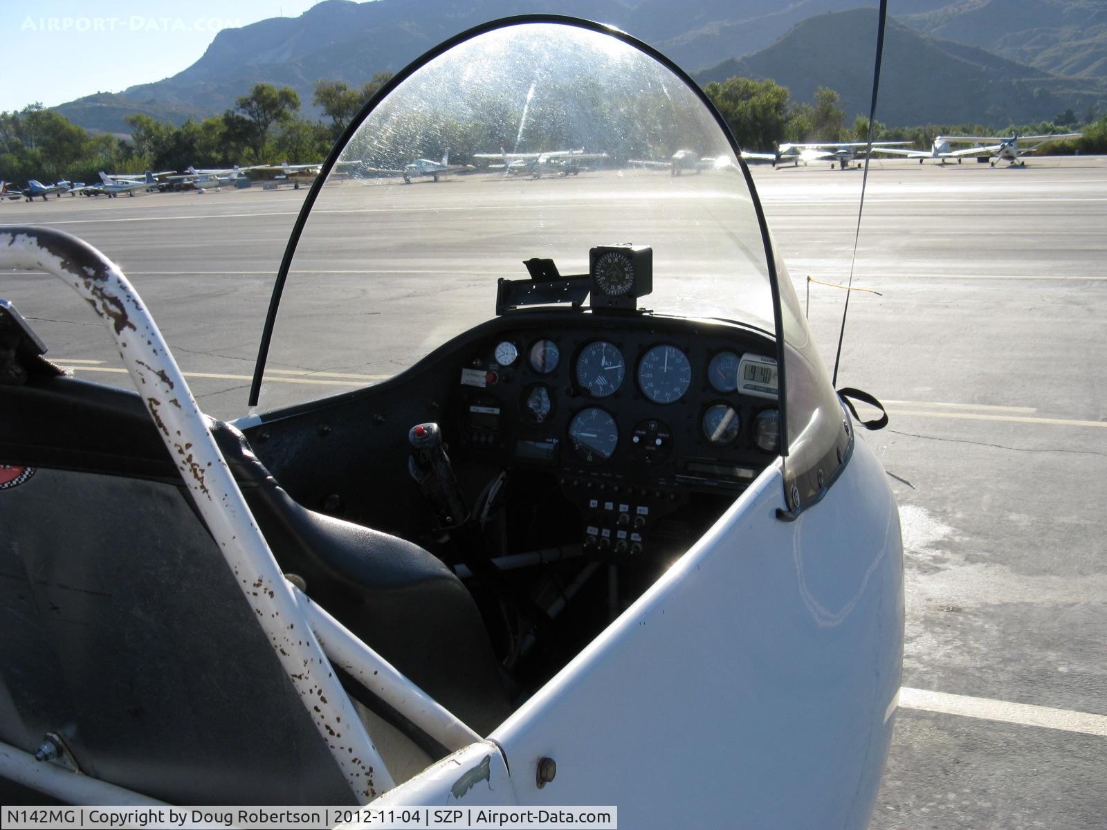 N142MG, 1999 Givans Mark E Predator C/N 1, 1999 Givans PREDATOR powered Autogyro, Lycoming IO-320-B1A 160 Hp upgrade pusher, one-off design by pilot A&P not an aeronautical engineer. Tandem two seats. Panel