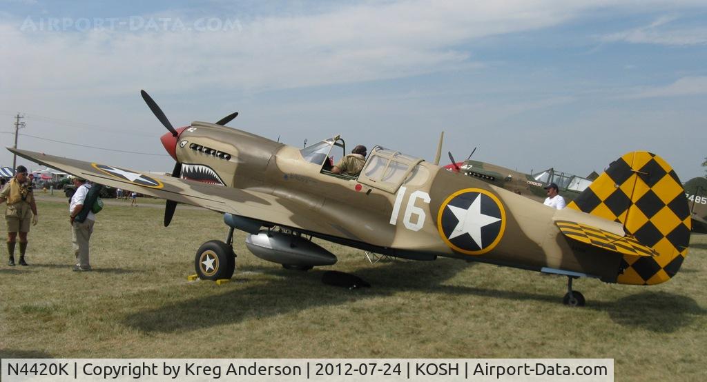N4420K, Curtiss P-40E Warhawk C/N AK75315134, EAA AirVenture 2012