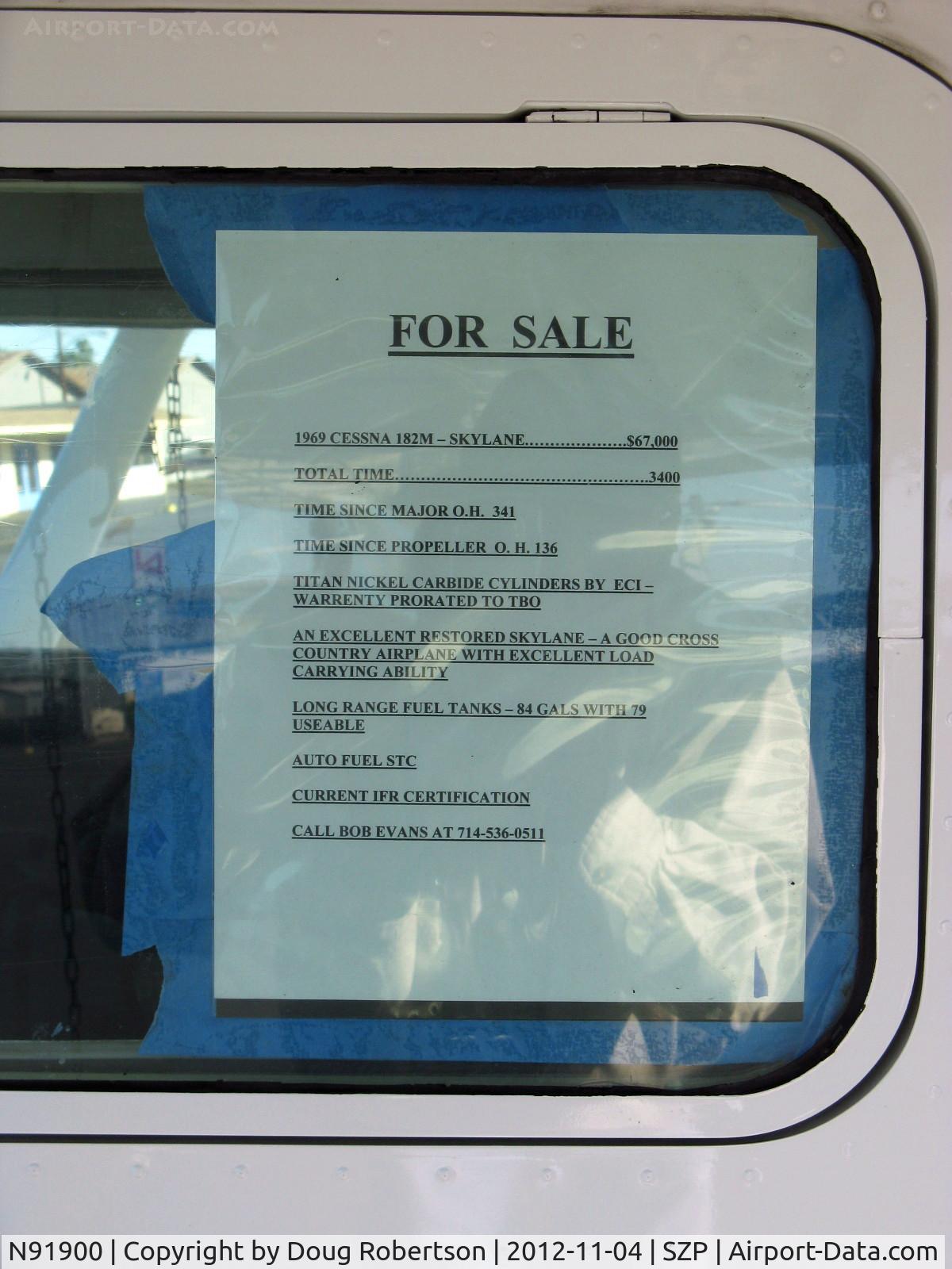 N91900, 1969 Cessna 182M Skylane C/N 18259942, 1969 Cessna 182M SKYLANE, Continental O-470-R 230 Hp, For sale