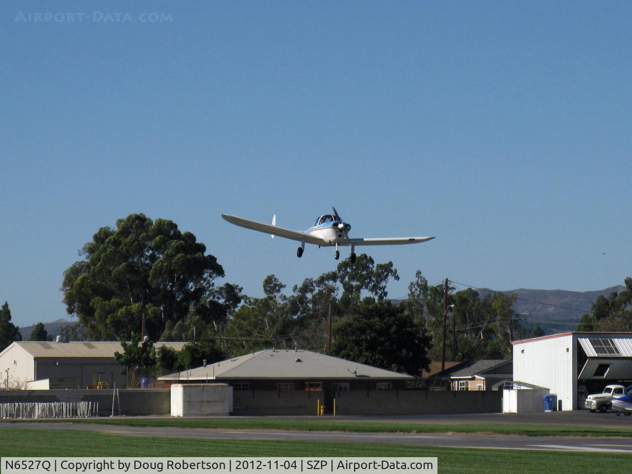 N6527Q, 1966 Alon A2 Aircoupe C/N A-127, 1966 Alon A2 AIRCOUPE, Continental C90 90 Hp, on final Rwy 04