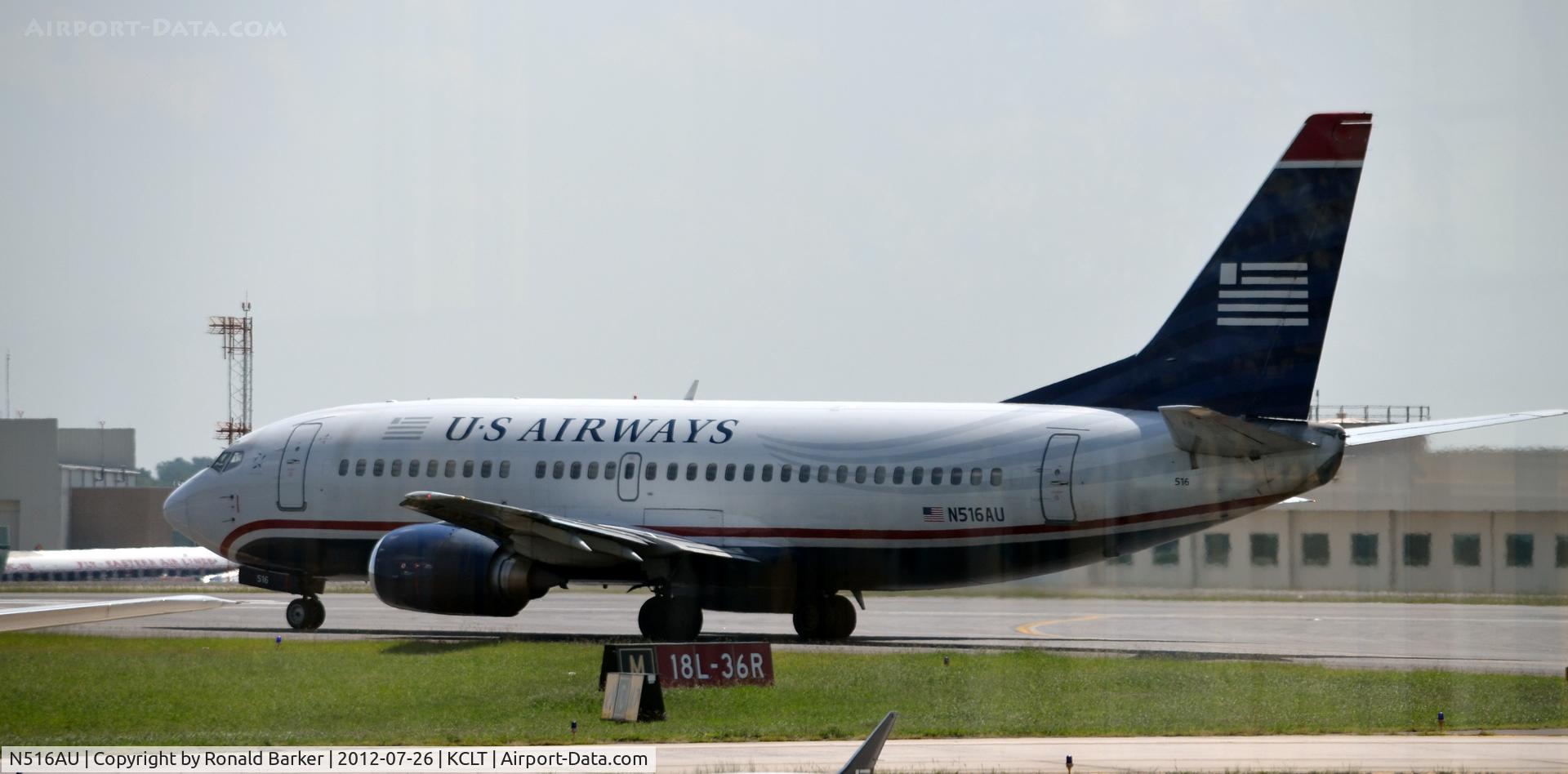 N516AU, 1987 Boeing 737-3B7 C/N 23702, CLT, NC