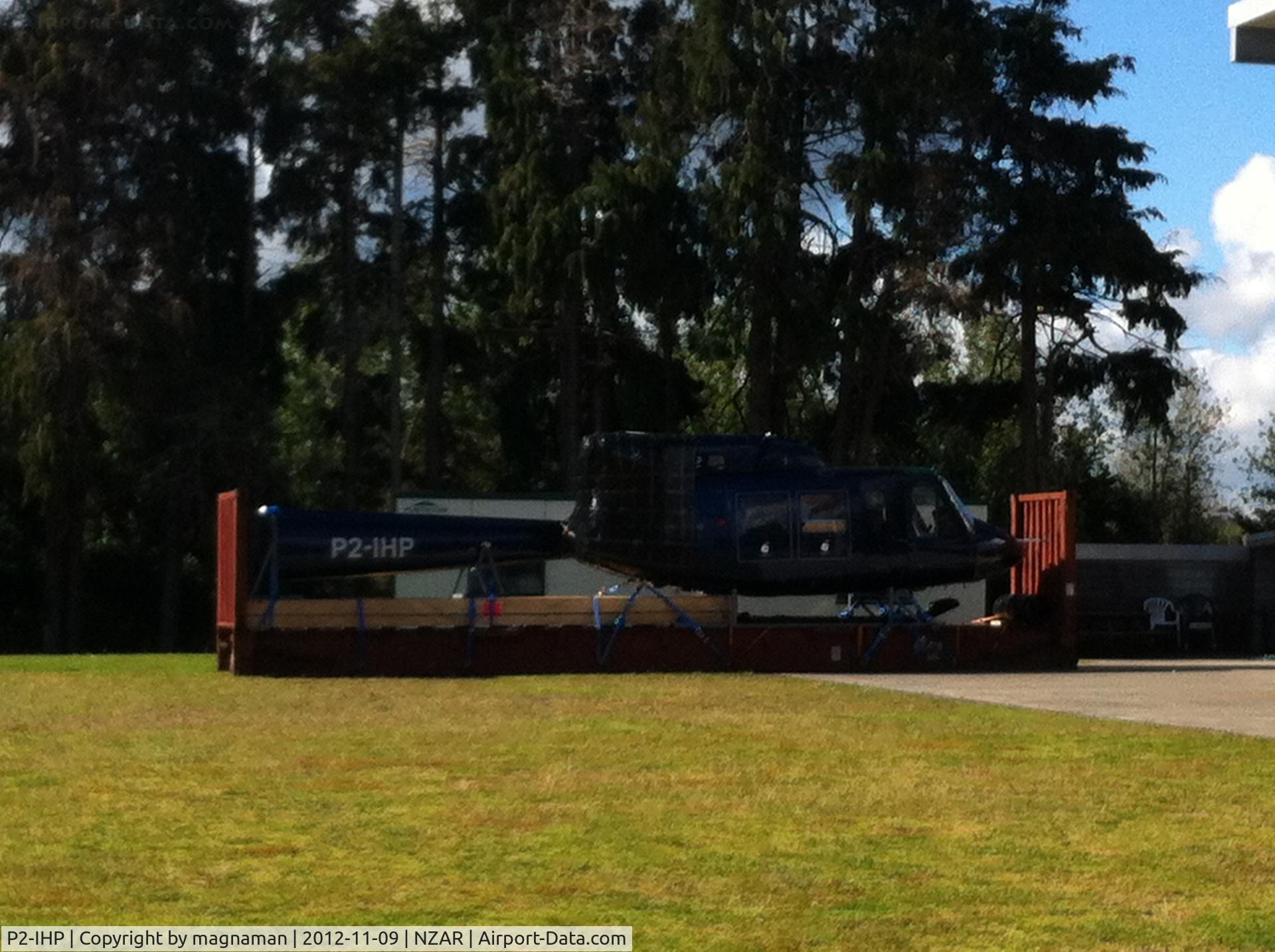 P2-IHP, Agusta AB-212 C/N 5522, About to go in container for delivery to PNG.
Ex. ZK-IIJ