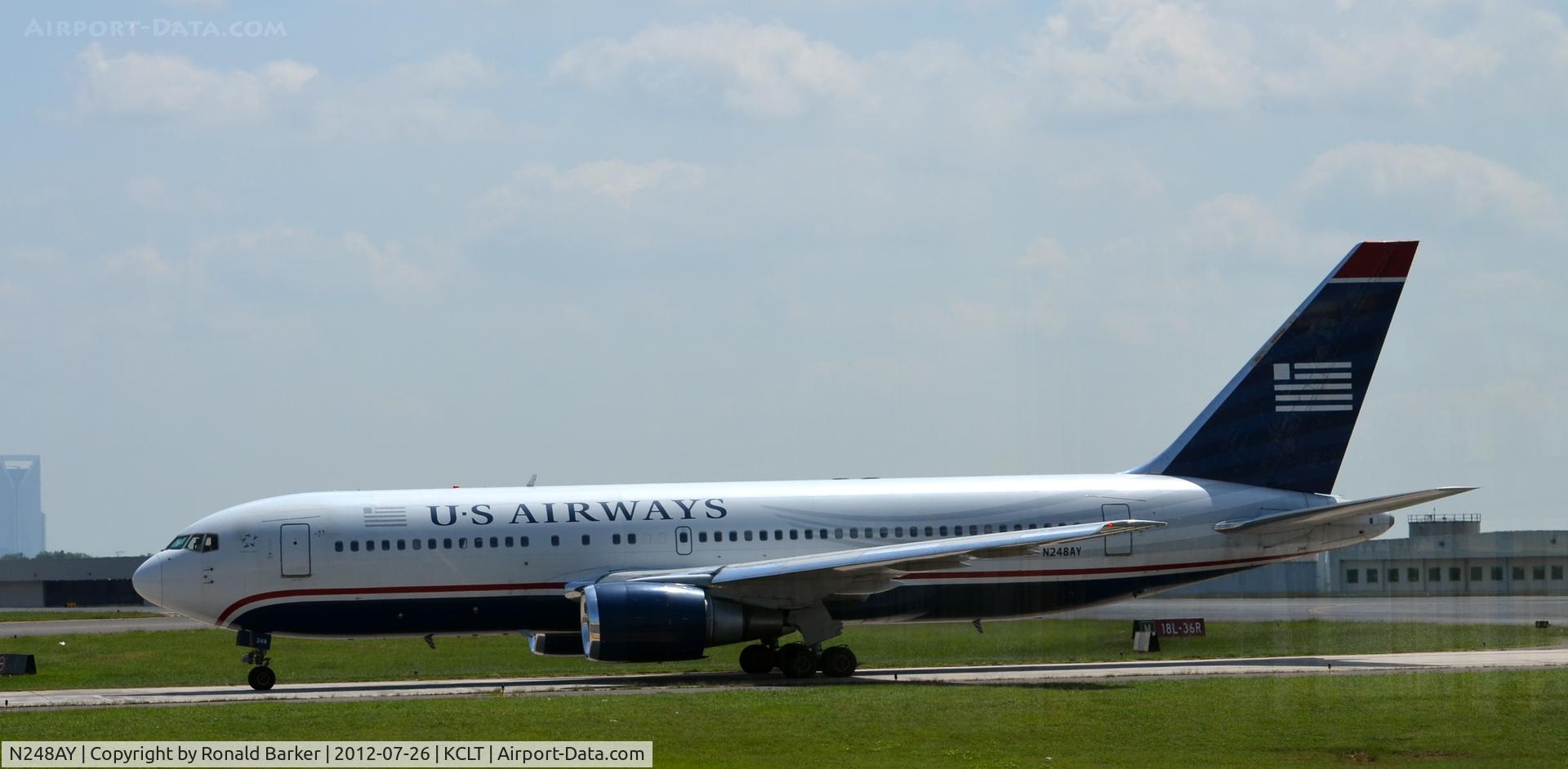 N248AY, 1988 Boeing 767-201 C/N 23900, Taxi CLT