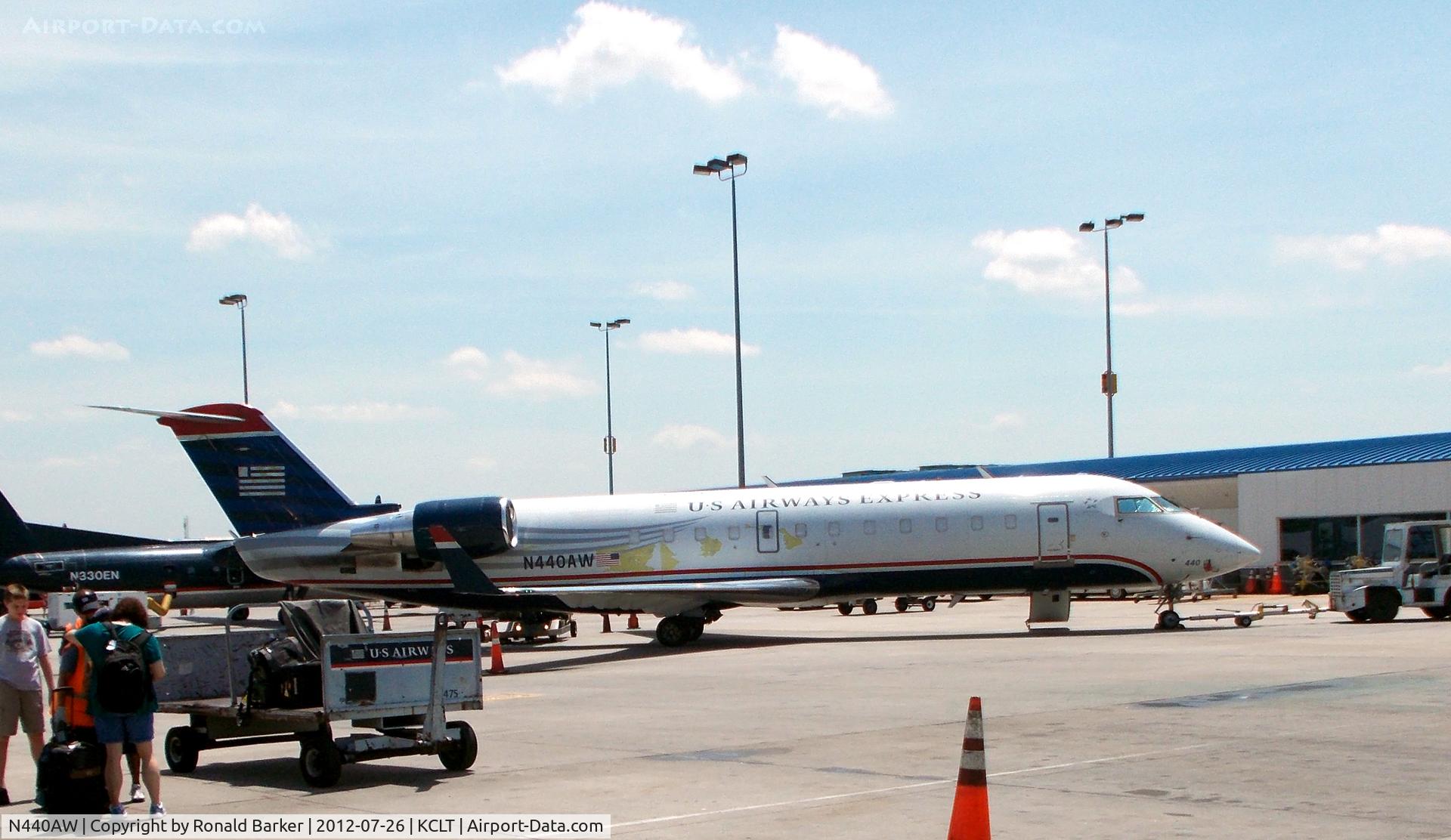 N440AW, 2003 Bombardier CRJ-200LR (CL-600-2B19) C/N 7766, CLT, NC