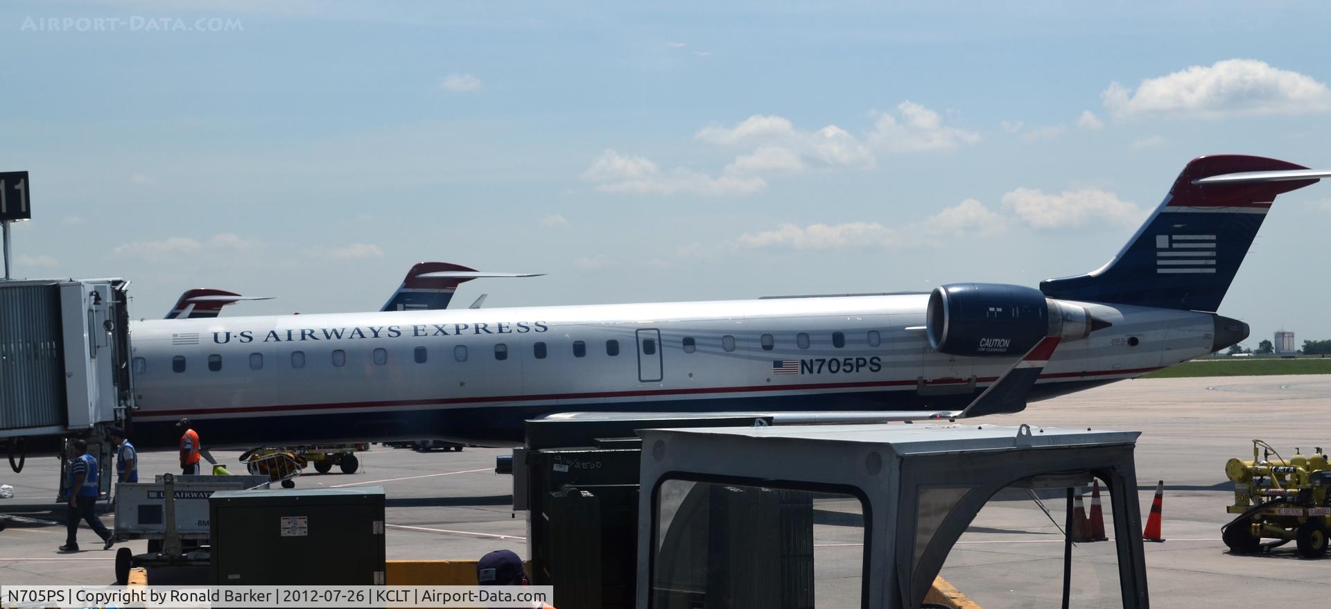 N705PS, 2004 Bombardier CRJ-701 (CL-600-2C10) Regional Jet C/N 10144, CLT, NC
