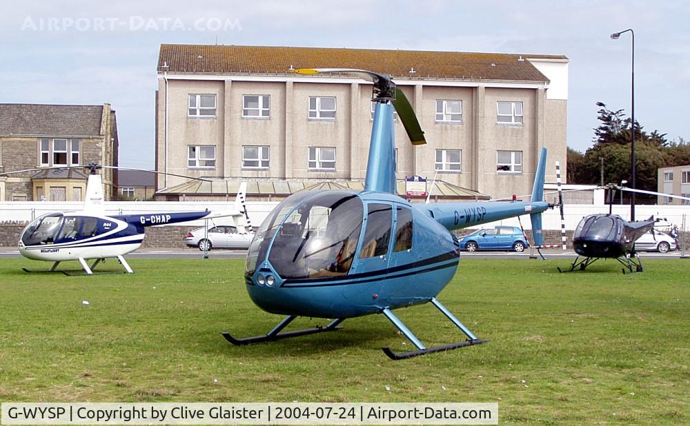 G-WYSP, 1999 Robinson R44 Astro C/N 0657, G-WYSP > C-FXRQ - Originally owned to, Heli Air Ltd in September 1999 and currently with, Calderbrook Estates Ltd since April 2001. Photo taken in Weston-super-Mare sea-front. To C-FXRQ February 2009.