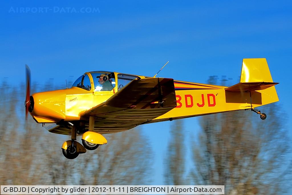 G-BDJD, 1977 Jodel D-112 C/N PFA 910, Impressive high speed pass on departure