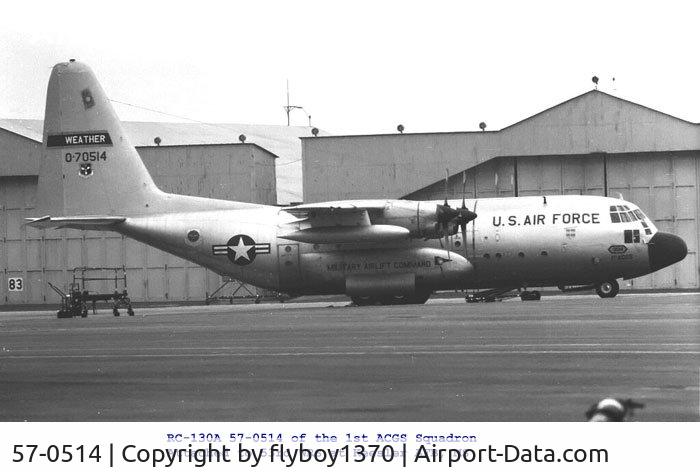 57-0514, 1957 Lockheed RC-130A Hercules C/N 182-3221, See Caption