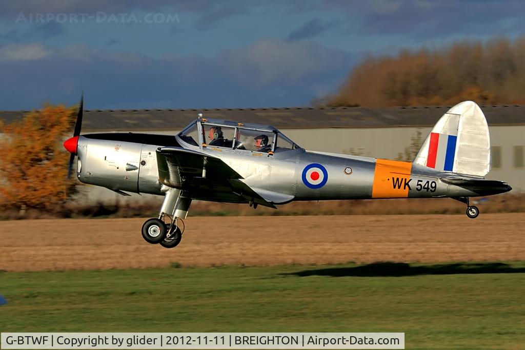 G-BTWF, 1951 De Havilland DHC-1 Chipmunk T.10 C/N C1/0564, Local chipmunk getting airborne