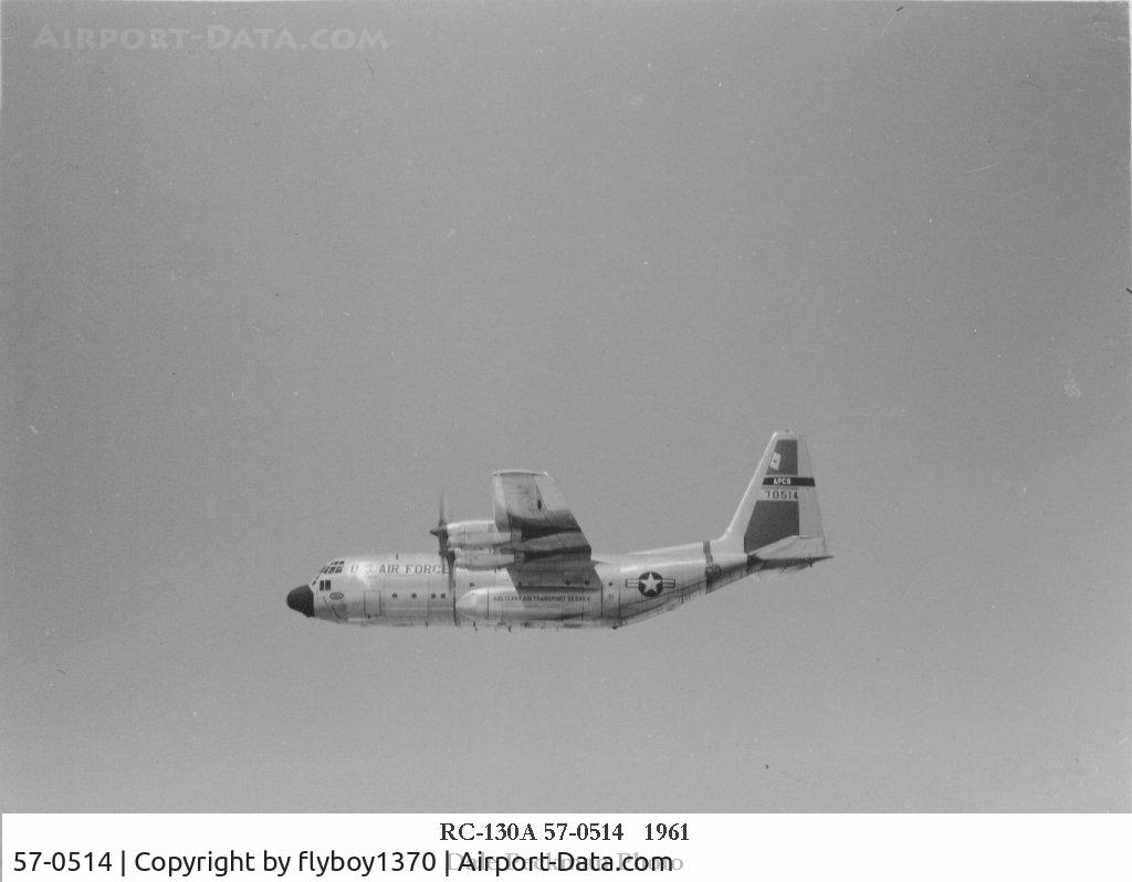 57-0514, 1957 Lockheed RC-130A Hercules C/N 182-3221, See Caption