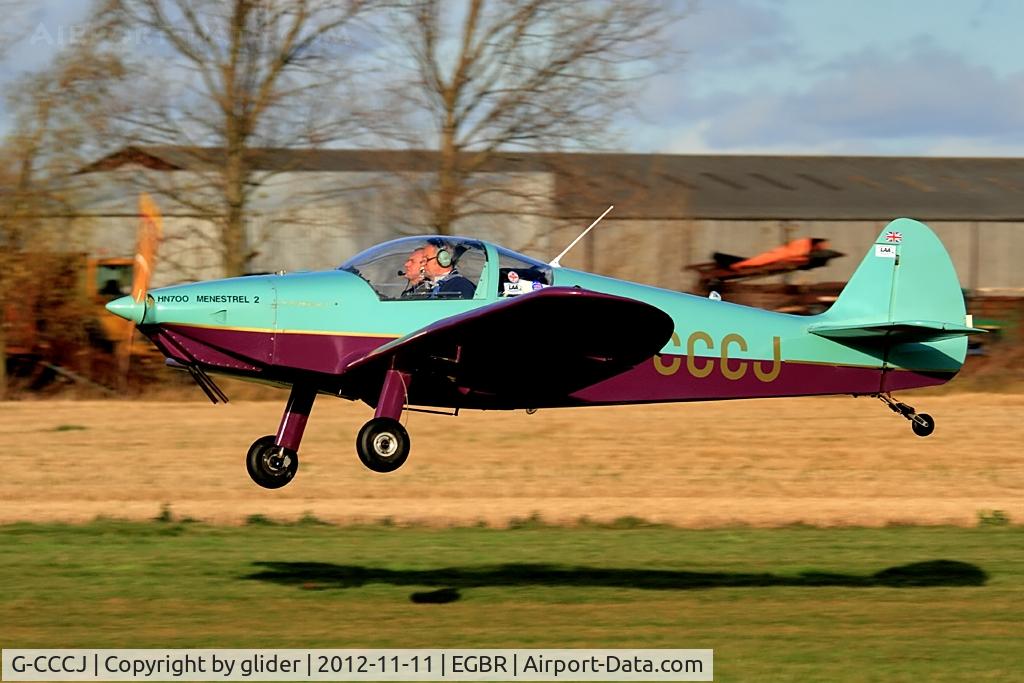 G-CCCJ, 2003 Nicollier HN-700 Menestrel II C/N PFA 217-13707, Not many of this type around, 10 in the UK I believe