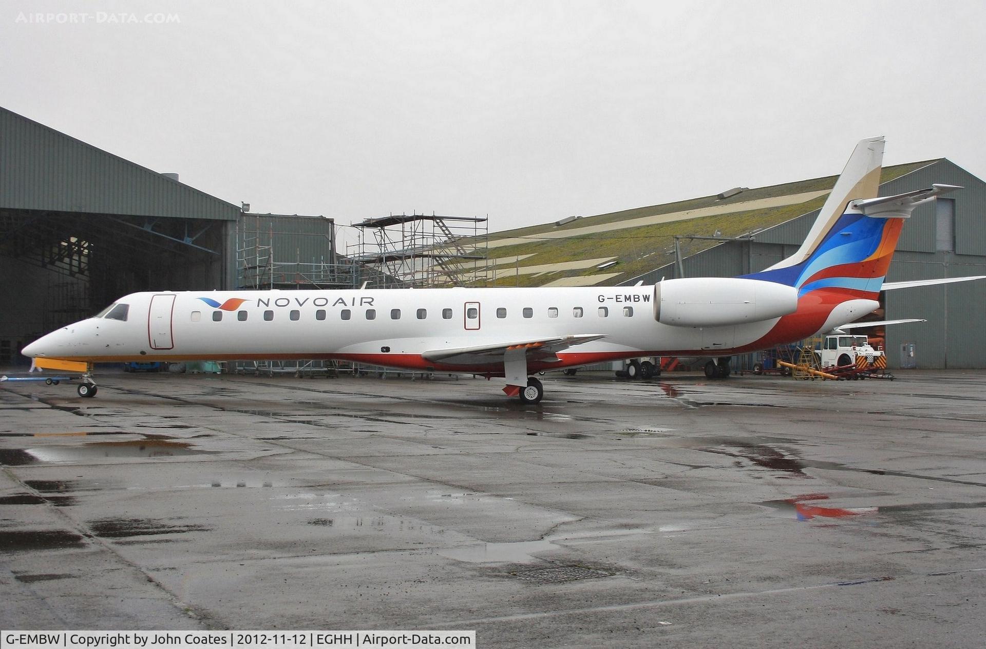 G-EMBW, 2001 Embraer EMB-145EU (ERJ-145EU) C/N 145546, Just out of Airbourne Colours now in NovoAir , Bangladesh scheme.