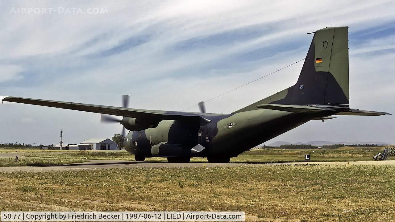 50 77, Transall C-160D C/N D114, transient at Decimomannu AB