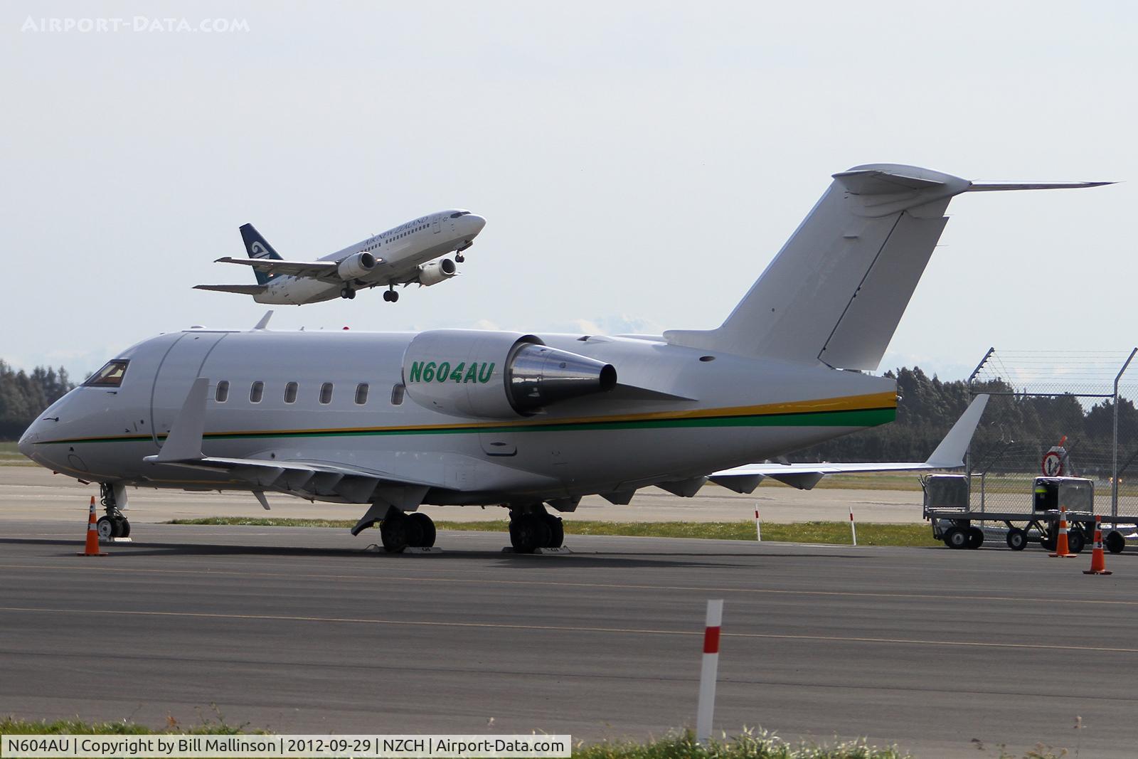 N604AU, 1999 Bombardier Challenger 604 (CL-600-2B16) C/N 5434, Parked up