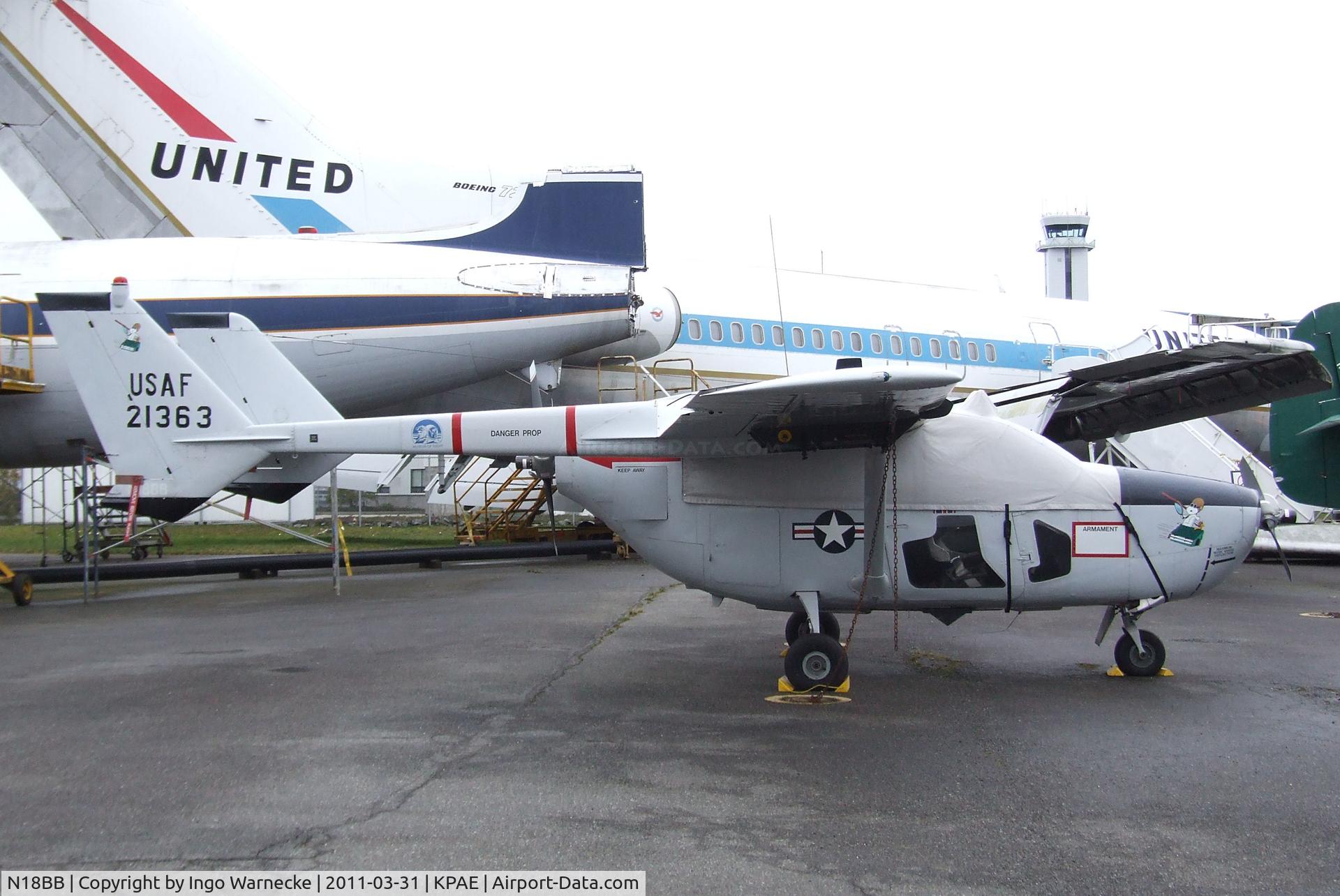 N18BB, 1967 Cessna M337B (O-2A) Super Skymaster C/N 337M-0069 (67-21363), Cessna M337B at the Museum of Flight Restoration Center, Everett WA