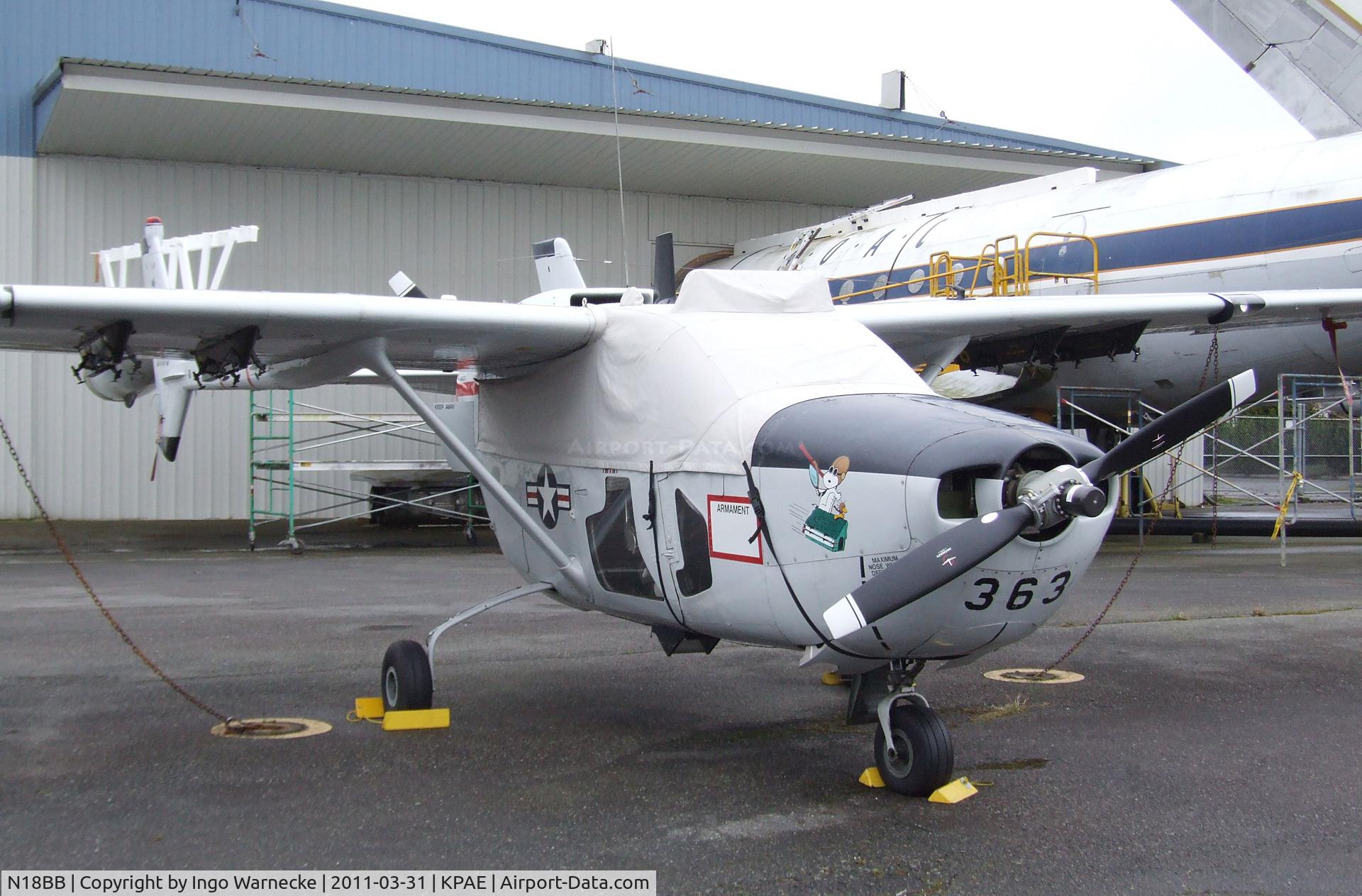 N18BB, 1967 Cessna M337B (O-2A) Super Skymaster C/N 337M-0069 (67-21363), Cessna M337B at the Museum of Flight Restoration Center, Everett WA