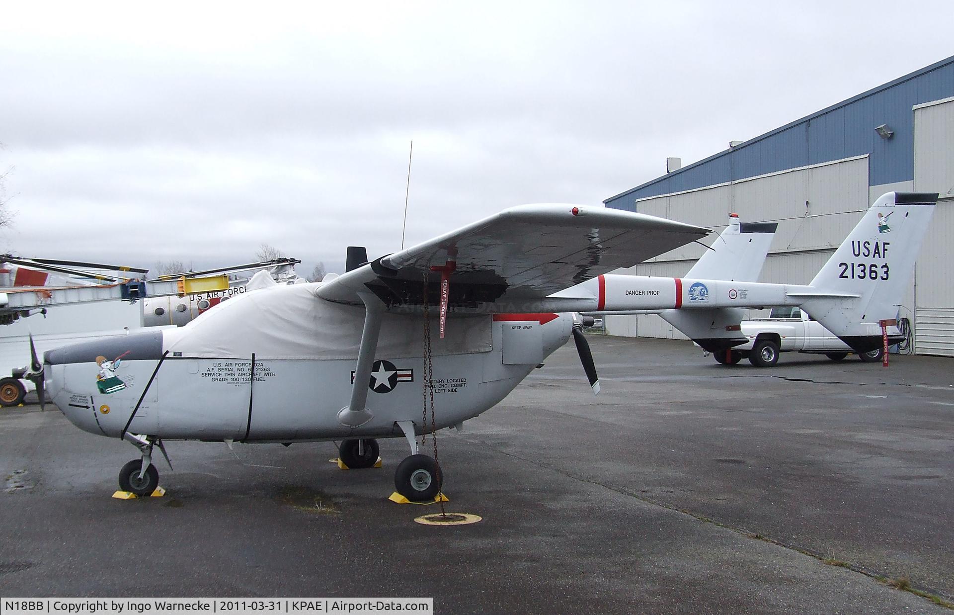N18BB, 1967 Cessna M337B (O-2A) Super Skymaster C/N 337M-0069 (67-21363), Cessna M337B at the Museum of Flight Restoration Center, Everett WA
