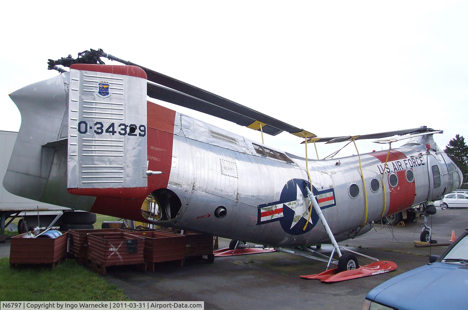 N6797, 1953 Vertol H-21B Workhorse C/N B.116, Piasecki H-21B Workhorse/Shawnee at the Museum of Flight Restoration Center, Everett WA