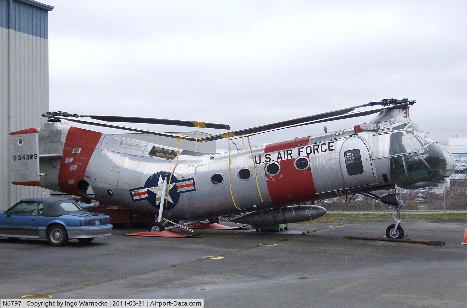 N6797, 1953 Vertol H-21B Workhorse C/N B.116, Piasecki H-21B (CH-21B) Workhorse/Shawnee at the Museum of Flight Restoration Center, Everett WA