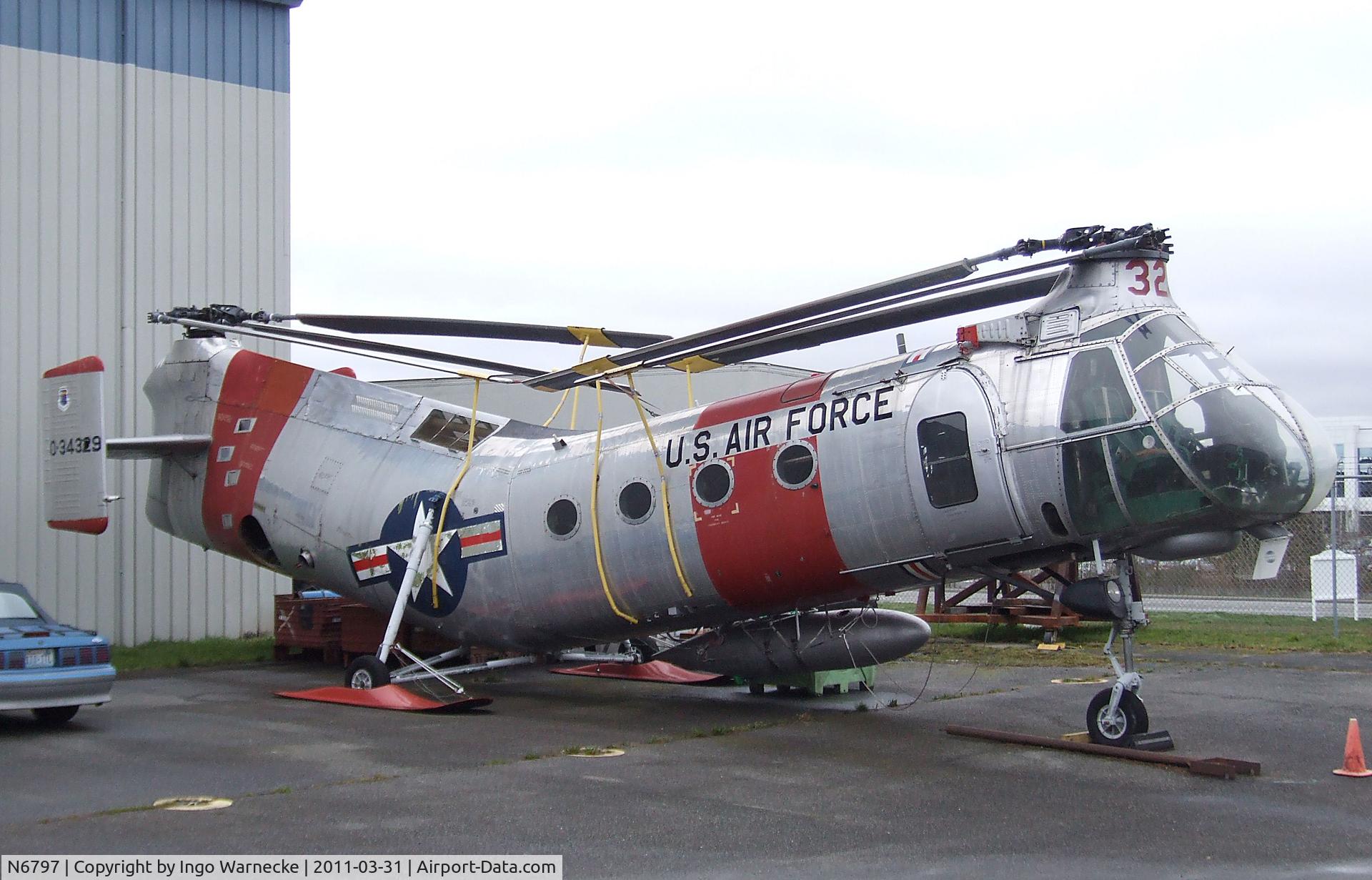 N6797, 1953 Vertol H-21B Workhorse C/N B.116, Piasecki H-21B (CH-21B) Workhorse/Shawnee at the Museum of Flight Restoration Center, Everett WA