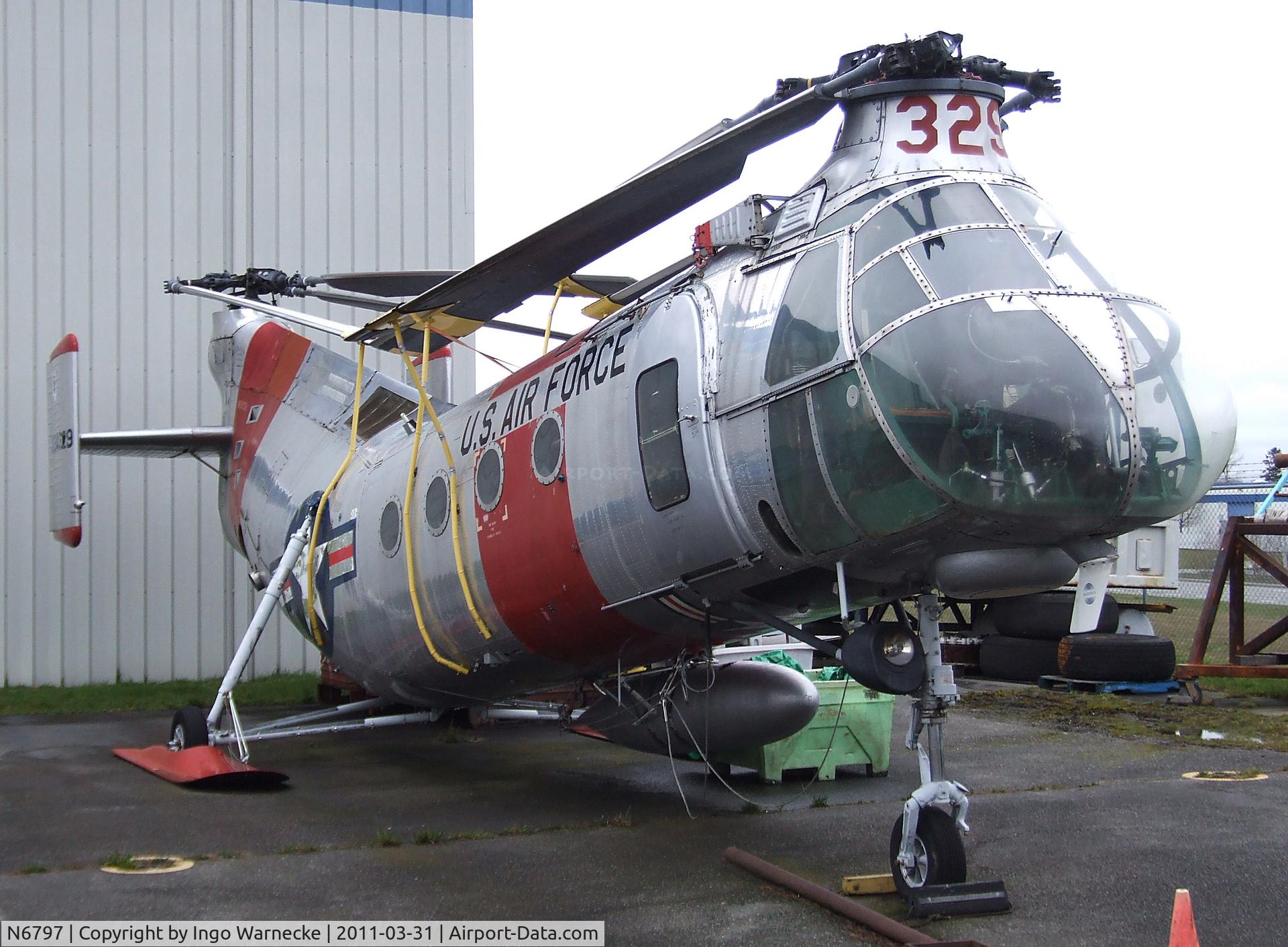 N6797, 1953 Vertol H-21B Workhorse C/N B.116, Piasecki H-21B (CH-21B) Workhorse/Shawnee at the Museum of Flight Restoration Center, Everett WA