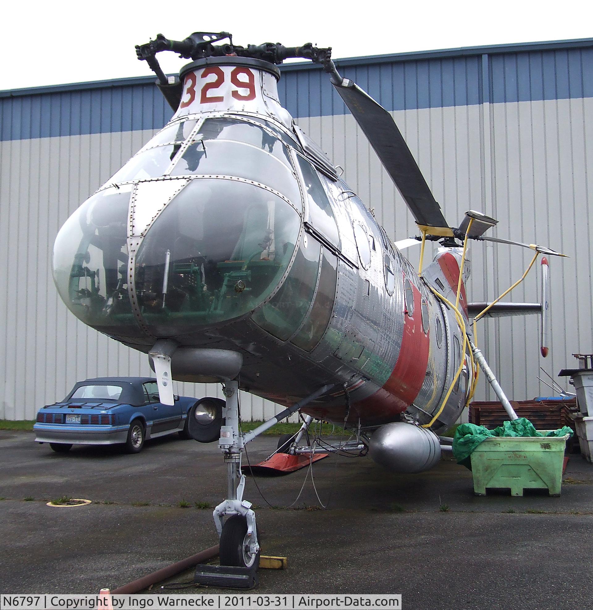 N6797, 1953 Vertol H-21B Workhorse C/N B.116, Piasecki H-21B (CH-21B) Workhorse/Shawnee at the Museum of Flight Restoration Center, Everett WA